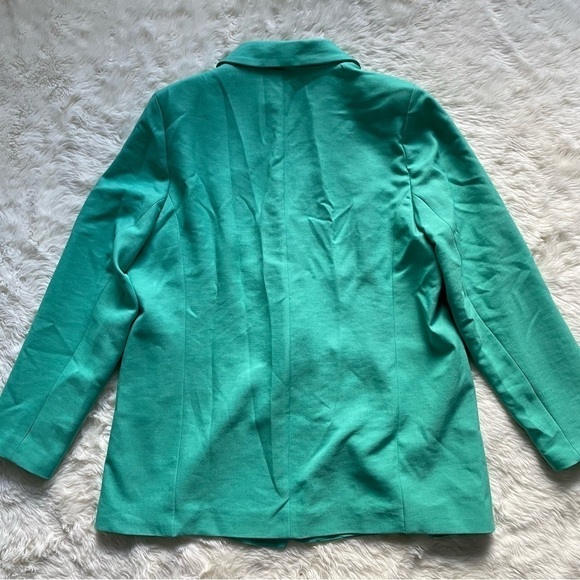 River Island Blazer Double Breasted Gold Button Green Plus Size 14 - Picture 6 of 14